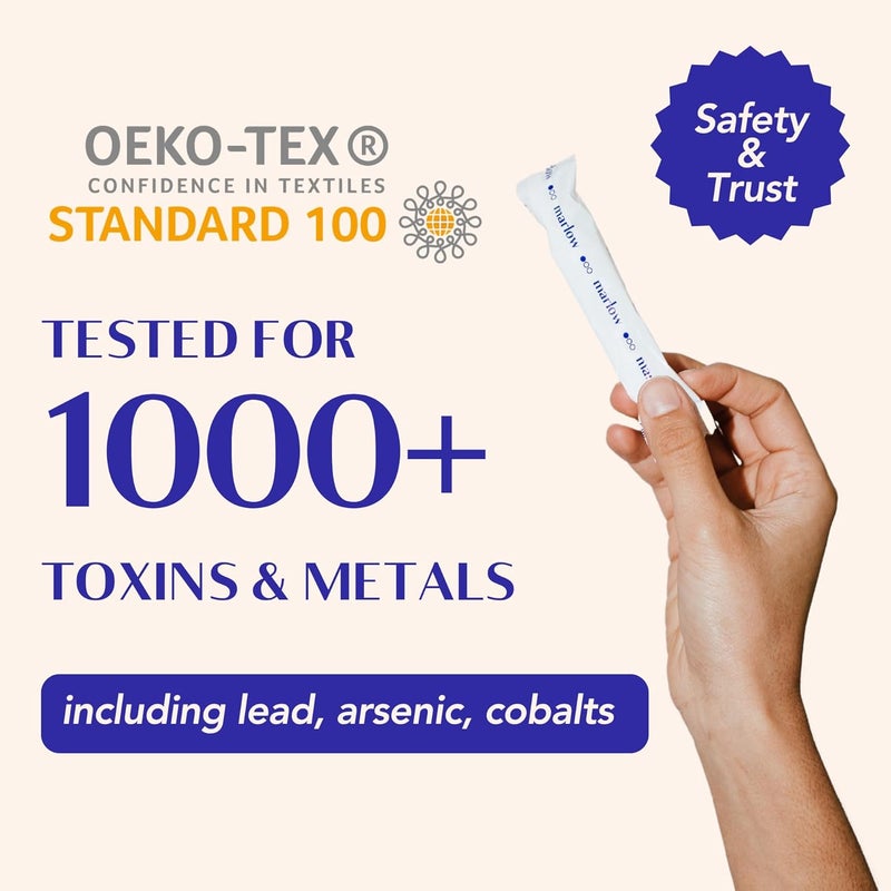 Marlow 100% Organic Cotton Easy Glide Tampons with Compact Plant Based BPA Free Applicator, Chlorine Free, Toxin Free, Hypoallergenic, Dermatologically Tested, Fragrance Free, Light, 54 Count - Image 3